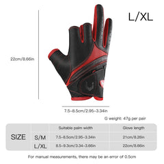Three Finger Anti Slip Fishing Gloves Wear Resistant