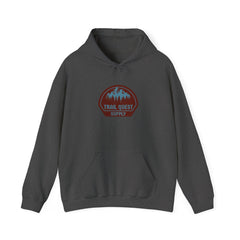 Trail Quest Supply Hoodie — Outdoor Adventure Mountain Logo Sweatshirt