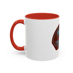 Trail Quest Supply Coffee Mug — Outdoor Adventure Mountain & Pine Trees Accent Mug (11/15oz)