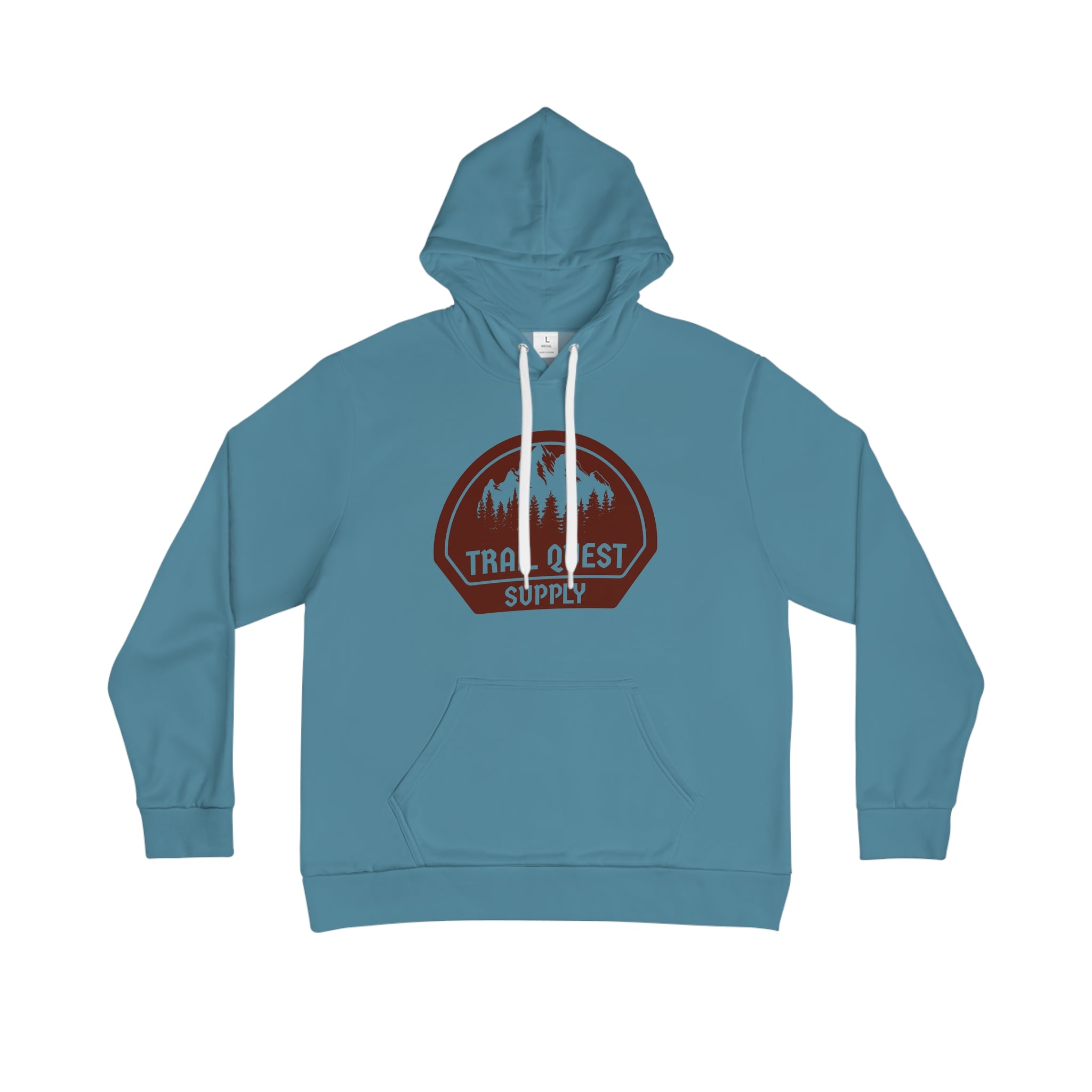 Trail Quest Supply Hoodie — Vintage Outdoor Camping Logo
