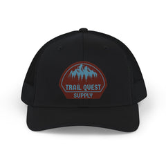 Trail Quest Supply Snapback Trucker Cap – Outdoor Adventure Patch Hat