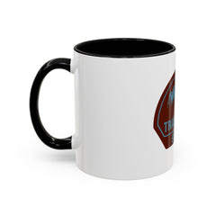 Trail Quest Supply Coffee Mug — Outdoor Adventure Mountain & Pine Trees Accent Mug (11/15oz)