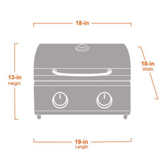 13742 | Stainless Tabletop Propane Gas Grill
