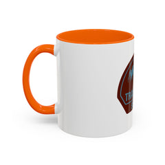 Trail Quest Supply Coffee Mug — Outdoor Adventure Mountain & Pine Trees Accent Mug (11/15oz)