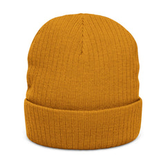 Embroidered Ribbed Knit Beanie — Trail Quest Supply Patch