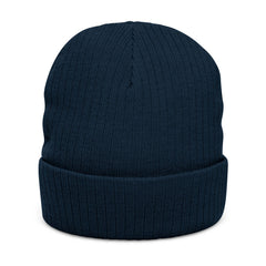 Embroidered Ribbed Knit Beanie — Trail Quest Supply Patch