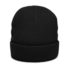 Embroidered Ribbed Knit Beanie — Trail Quest Supply Patch