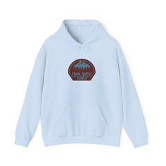 Trail Quest Supply Hoodie — Outdoor Adventure Mountain Logo Sweatshirt