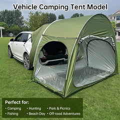 Outdoor Car Trunk Tent With Sun Resistant Canopy