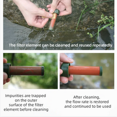 Outdoor Wilderness Survival Portable Water Purifier Pump Filter
