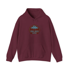 Trail Quest Supply Hoodie — Outdoor Adventure Mountain Logo Sweatshirt