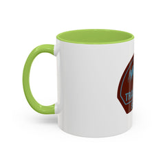 Trail Quest Supply Coffee Mug — Outdoor Adventure Mountain & Pine Trees Accent Mug (11/15oz)
