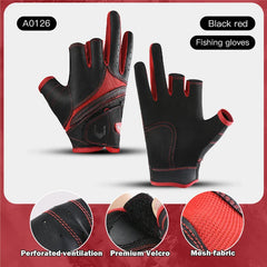 Three Finger Anti Slip Fishing Gloves Wear Resistant