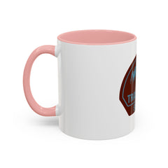 Trail Quest Supply Coffee Mug — Outdoor Adventure Mountain & Pine Trees Accent Mug (11/15oz)