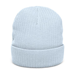 Embroidered Ribbed Knit Beanie — Trail Quest Supply Patch