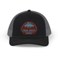 Trail Quest Supply Snapback Trucker Cap – Outdoor Adventure Patch Hat