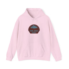 Trail Quest Supply Hoodie — Outdoor Adventure Mountain Logo Sweatshirt