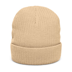 Embroidered Ribbed Knit Beanie — Trail Quest Supply Patch