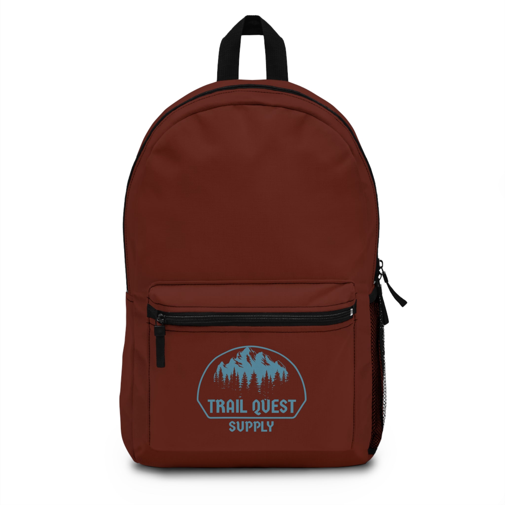 Trail Quest Supply Backpack — Outdoor Hiking Daypack with Forest Logo