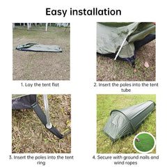 Lightweight Single Person Camping Tent Hiking Gear