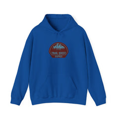 Trail Quest Supply Hoodie — Outdoor Adventure Mountain Logo Sweatshirt
