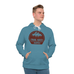 Trail Quest Supply Hoodie — Vintage Outdoor Camping Logo