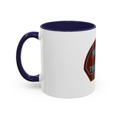 Trail Quest Supply Coffee Mug — Outdoor Adventure Mountain & Pine Trees Accent Mug (11/15oz)