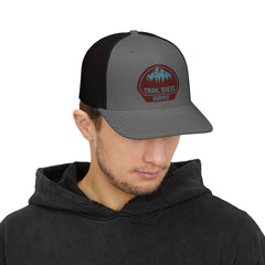 Trail Quest Supply Snapback Trucker Cap – Outdoor Adventure Patch Hat