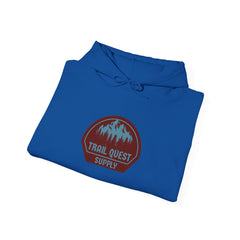 Trail Quest Supply Hoodie — Outdoor Adventure Mountain Logo Sweatshirt