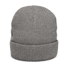 Embroidered Ribbed Knit Beanie — Trail Quest Supply Patch