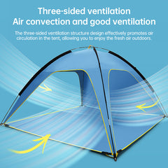 Quick Open Beach Tent 3-Vented Outdoor Sun Shelter