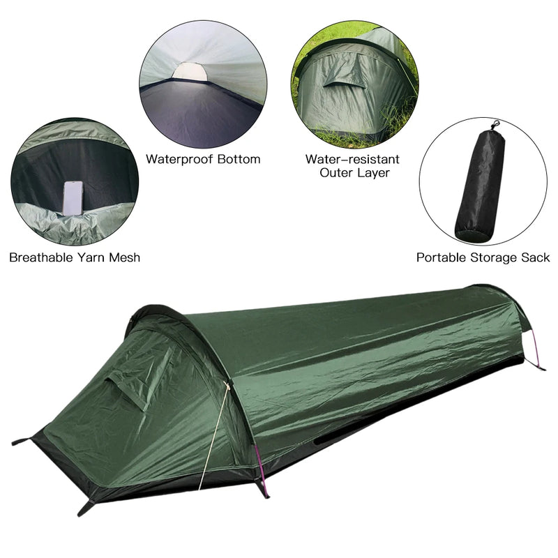 Ultralight Single Person Waterproof Backpacking Camping Tent
