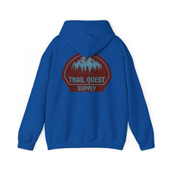 Trail Quest Supply Hoodie — Outdoor Adventure Mountain Logo Sweatshirt