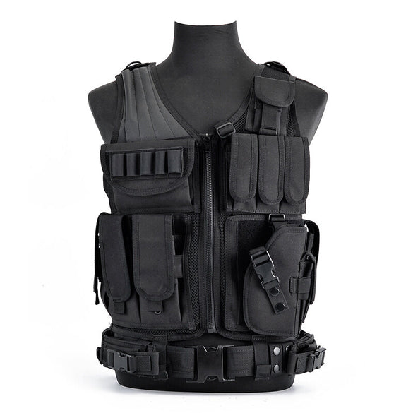 6000D Nylon Tactical Camouflage Multi-Pocket Gear Vest