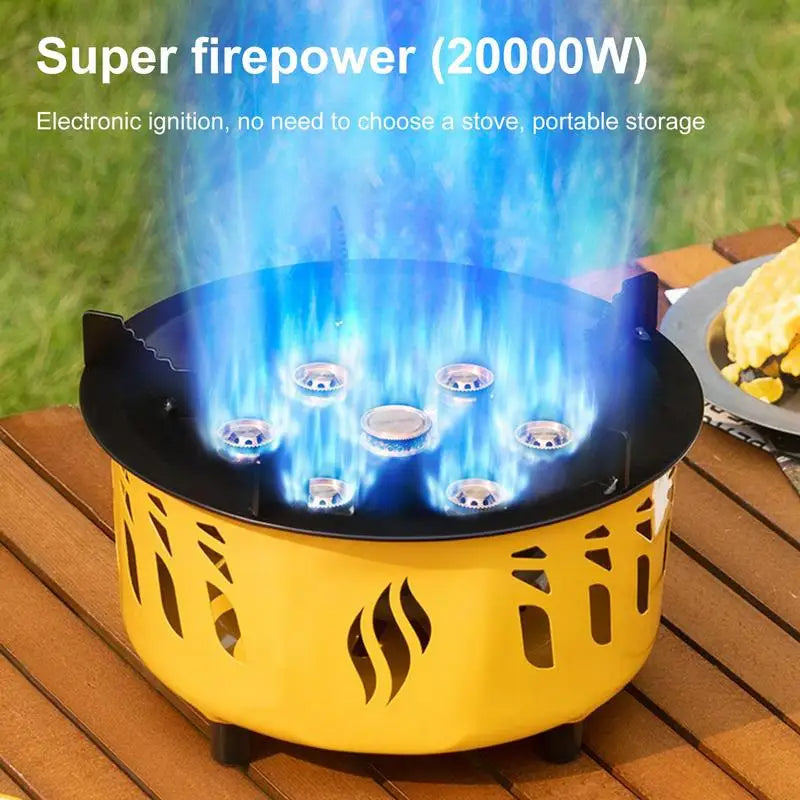 7-Core Strong Fire Portable Camping Gas Burner