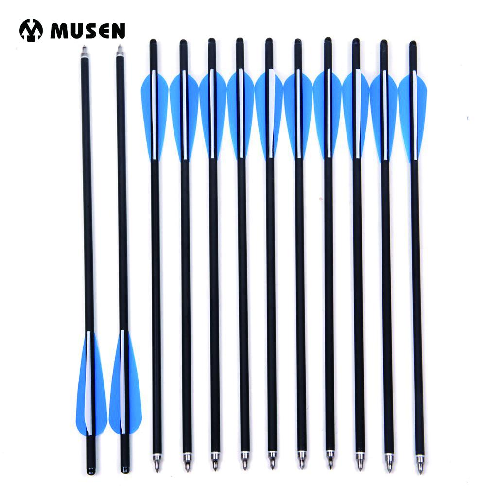 12Pcs Carbon Crossbow Bolts Archery Hunting Arrows