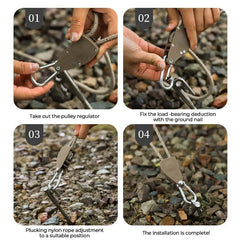 Camping Tent Tie Down Rope Tightener Buckle Tool