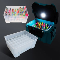 40 Grid Fishing Tackle Box Lure Storage Case