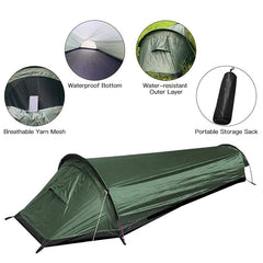 Lightweight Single Person Camping Tent Hiking Gear