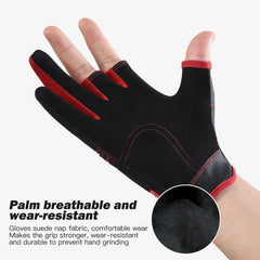 Three Finger Anti Slip Fishing Gloves Wear Resistant