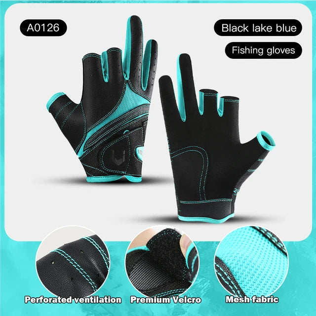 Three Finger Anti Slip Fishing Gloves Wear Resistant