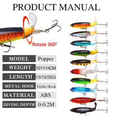 15g Floating Pencil Bait Propeller Fishing Lure