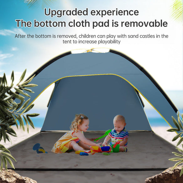 Quick Open Beach Tent 3-Vented Outdoor Sun Shelter