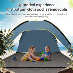 Quick Open Beach Tent 3-Vented Outdoor Sun Shelter