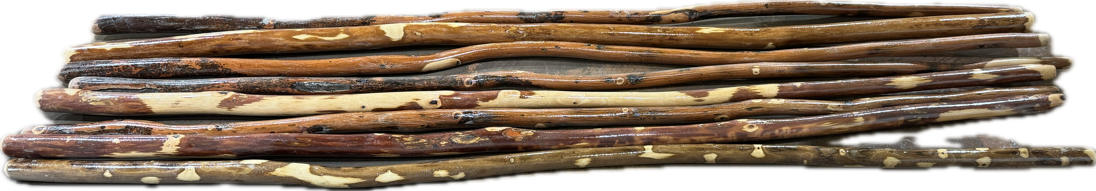 Handmade Ozark Hardwood Hiking Stick – Wooden Walking Stick (36"–72") – Heavy-Duty Trekking Staff for Hiking, Backpacking & Trail Support – Made in USA