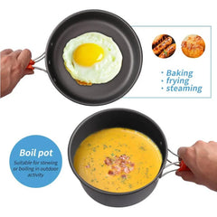 Camping Cooking Set Outdoor Aluminum Lightweight Equipment Camping