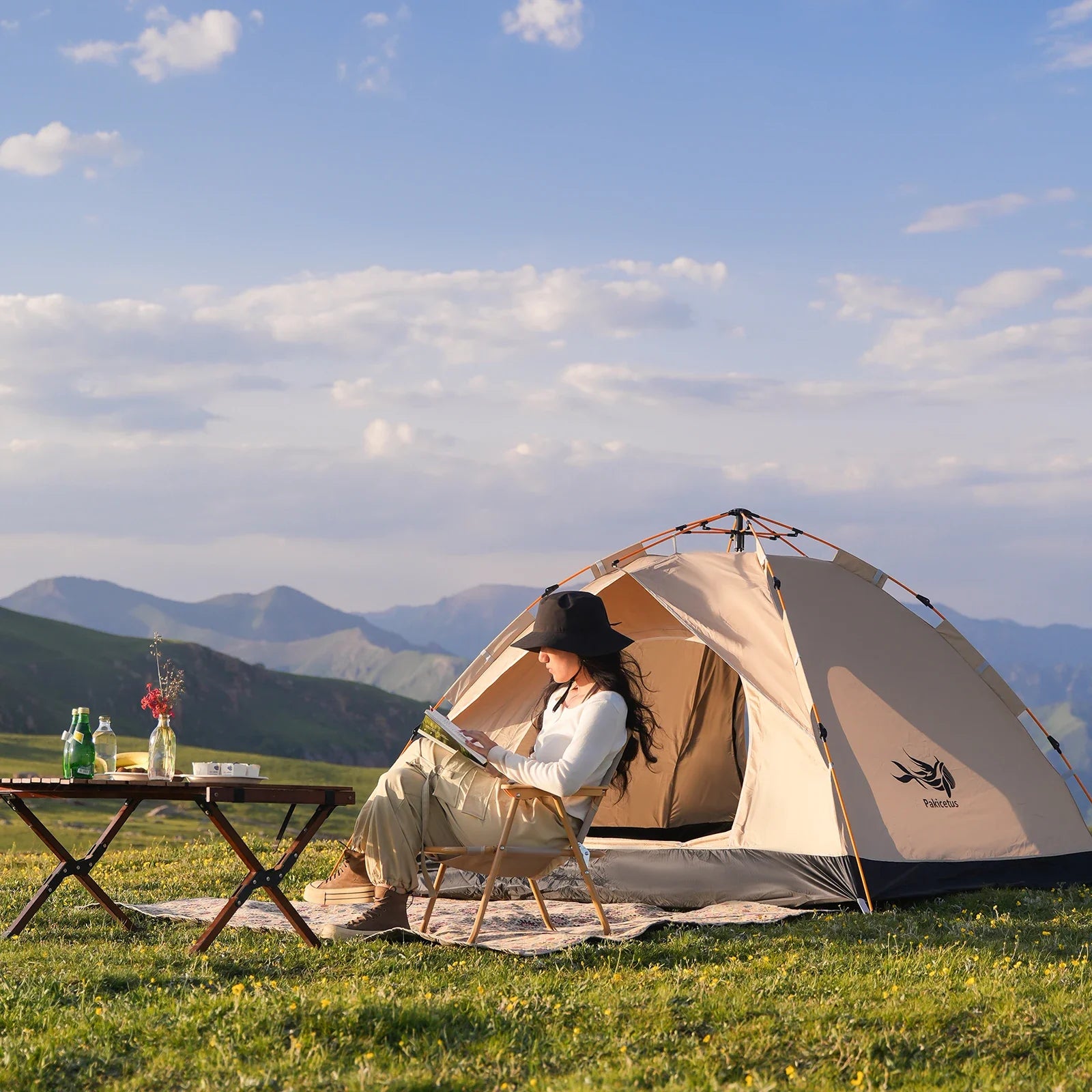 Pakicetus Instant Golden Tent Portable Sun And Rain Shelter