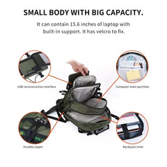 Portable Solar Backpack for Hiking Camping Outdoor Travel USB Charging Bag for Laptop Mobile Phone High Capacity Power Bank
