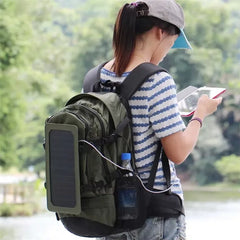 Portable Solar Backpack for Hiking Camping Outdoor Travel USB Charging Bag for Laptop Mobile Phone High Capacity Power Bank