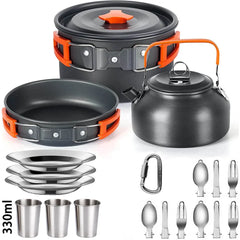 Camping Cooking Set Outdoor Aluminum Lightweight Equipment Camping